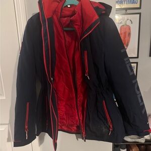 Tommy Hilfiger Red and Black Ski Jacket